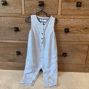 Mini Boden ticking stripe romper